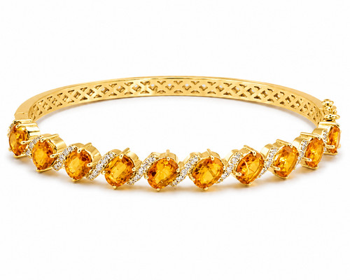Bracciale ovale citrino
