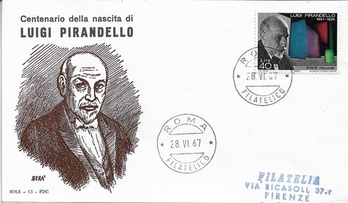 Fdc sole luigi pirandello - "sole", :