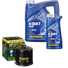 Kit filtro olio Yamaha YZF-R1 1000 M ABS RN49 2019, MANNOL 10W40 5L, HiFlo