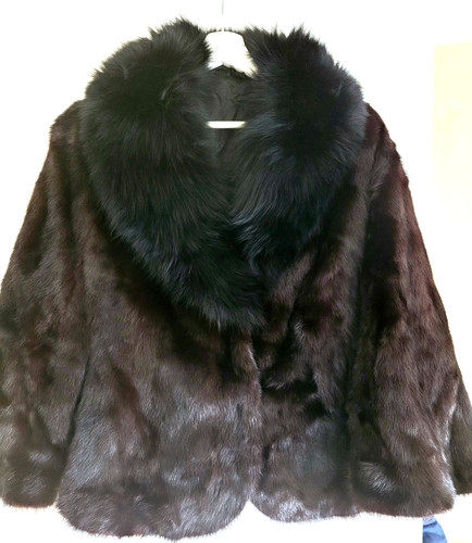Cappotto stola pelliccia - , collo