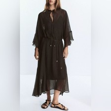 Zara belted caftan dress - belted,