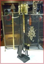  Attrezzi per il Camino Accessori per Caminetto Classico SET con dettagli OTTONE