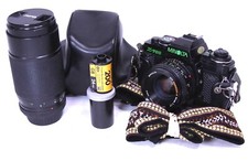 Corpo testurizzato Minolta X-700 MPS W MD Rokkor-X 50 mm 1,7 cinturino e 70-200 mm! 