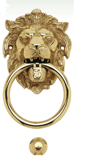 Battente leone con anello - battente,