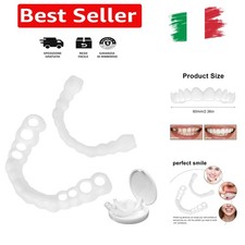 Denti Finti Dentiera Provvisoria, 1 Paia Protesi per Faccette, da Applicare d...