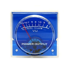 2pz VU Meter da pannello SD-310RN blu 48x45mm -20~+5dB DCR=650Ω senza lampada SD FlashStar