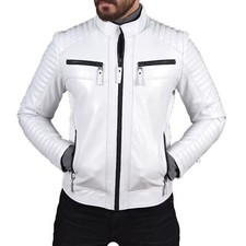 Giacca Biker Slim Fit In Pelle