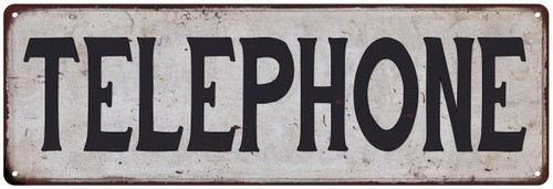 Telefono insegna rustica - insegna,