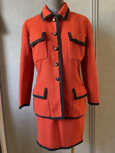 Chanel tailleur corail - tailleur, en