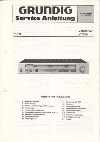 Grundig manuale servizio - grundig, v