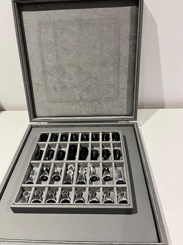 Set scacchi cristalli argento