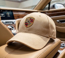 Porsche Beige Embroidered Logo