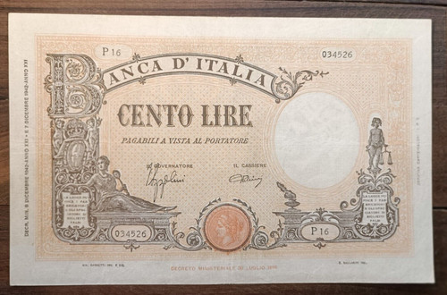 Regno italia 100 lire - 100,