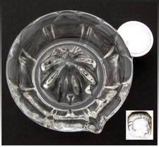 Bellissimo spremiagrumi da antico a vintage francese in argento sterling e vetro pressato