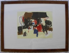 AFRO Basaldella  (Udine 1912-Zurigo 1976) Acquaforte a colori cm 60x80 anno 1963