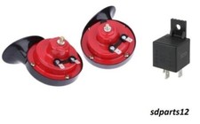 12v Elettromagnetiche Auto Moto Clacson Trombe Tromba 2 Tones + Rele
