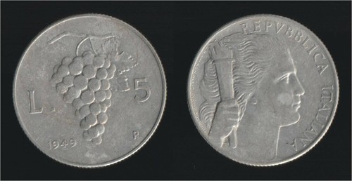 Lire 1949 grappolo - 5,
