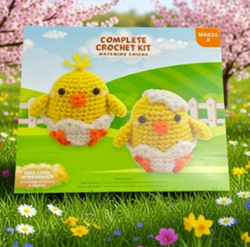 Kit uncinetto giallo pulcini - uncinetto,