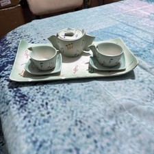 Servizio caffè ceramica Lenci Mario Sturani Musica pubblicato ceramic coffee 