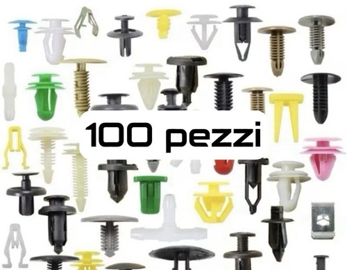 Kit 100 rivetti plastica - plastica, auto