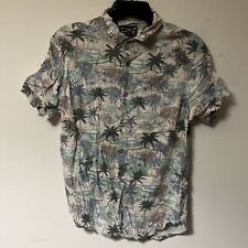 Camicia hawaiana denim e fiori