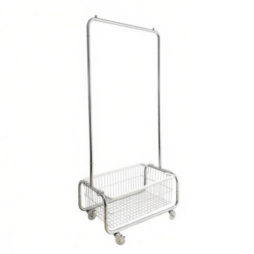 Carrello portabiti con cesto - con,