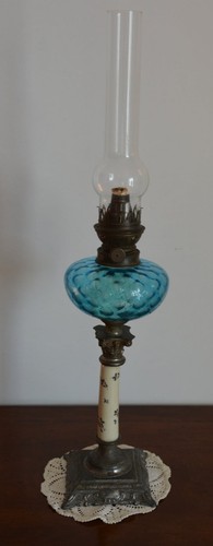 Lampada olio francese xix - lampada,