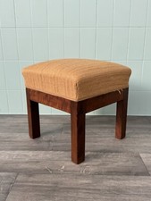 Antico Pouf Imbottito Piccolo Sgabello Poggiapiedi Anni 30