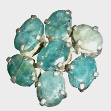 grande ANELLO in argento 925 e pietre radice di SMERALDI - gioiello