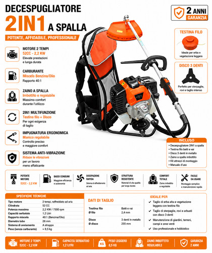 Decespugliatore zaino a - a,