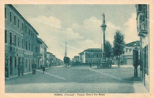 Du218 cartolina fonte - du218, piazza