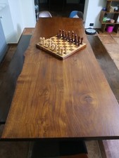 Tavolo artigianale in legno d'olmo nobile, 250cmx95cmx75h, NUOVO  