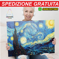 Quadro moderno Van Gogh Notte Stellata S60 Arte Arredo Stampa su tela Intelaiato