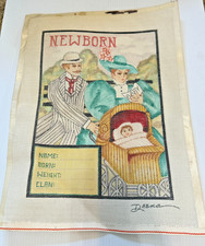 Tela punto ago dipinta a mano