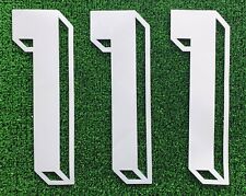 1 PZ NUMERO bianco tridimensionale SHIRT TRIKOT VINTAGE MAGLIA CALCIO FOOTBALL V