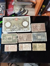 Lotto 8 Banconote Lire Regno