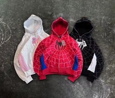 Felpa Spider-Man Unisex con Cappuccio Zip Intera | Hoodie Streetwear Y2K Stile H