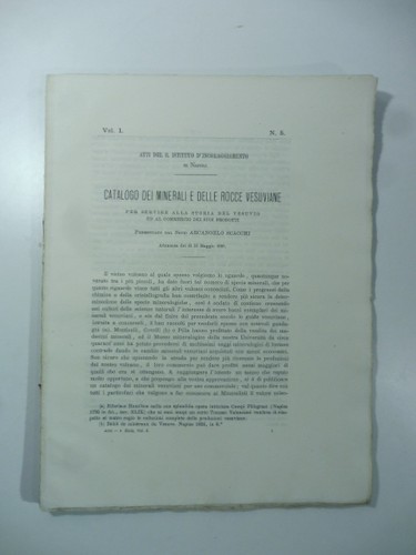 Catalogo minerali delle - di,