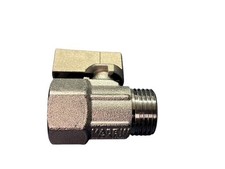 VALVOLA RUBINETTO MINISFERA MASCHIO FEM MF 1/2 IN OTTONE SATINATA MADE IN ITALY