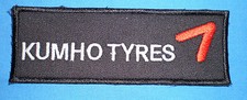 TOPPA PATCH KUMHO TYRES 12x4,7 cm Per tuta AUTO MOTO KART RALLY - racing suite