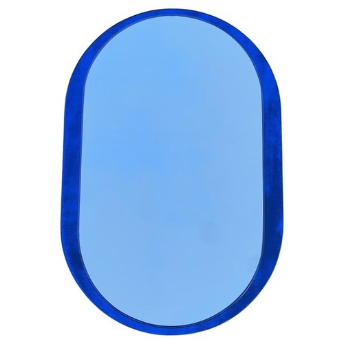 Specchio moderno parete blu - specchio,