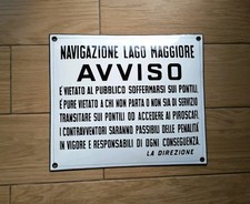 Targa Smaltata Lago Maggiore Bombata