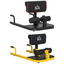 HOMCOM Macchina Squat Deep Regolabile per Sit Up Push Up in Acciaio