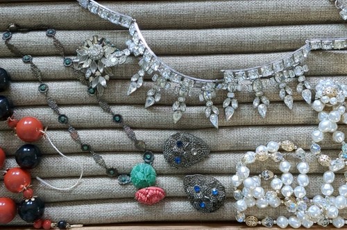 Antico lotto collane strass - antico,