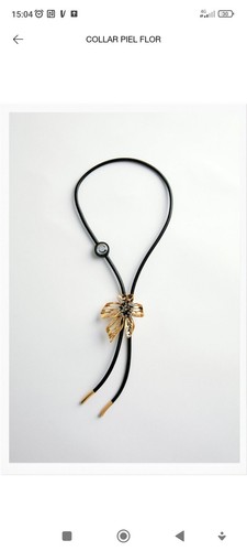 Colgante flor piel original - colgante,