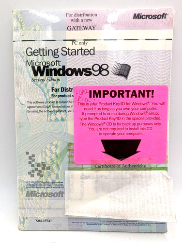 Microsoft windows seconda - 98,