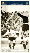 Cartolina calcio calciatore Combi portiere della Juve campione d'Italia 1926