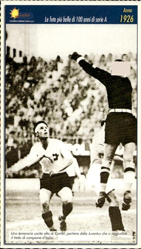 Cartolina calcio calciatore