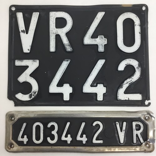 Vecchia targa plastica - vecchia, auto