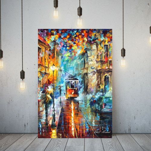 Leonid afremov carrello - carrello, blu